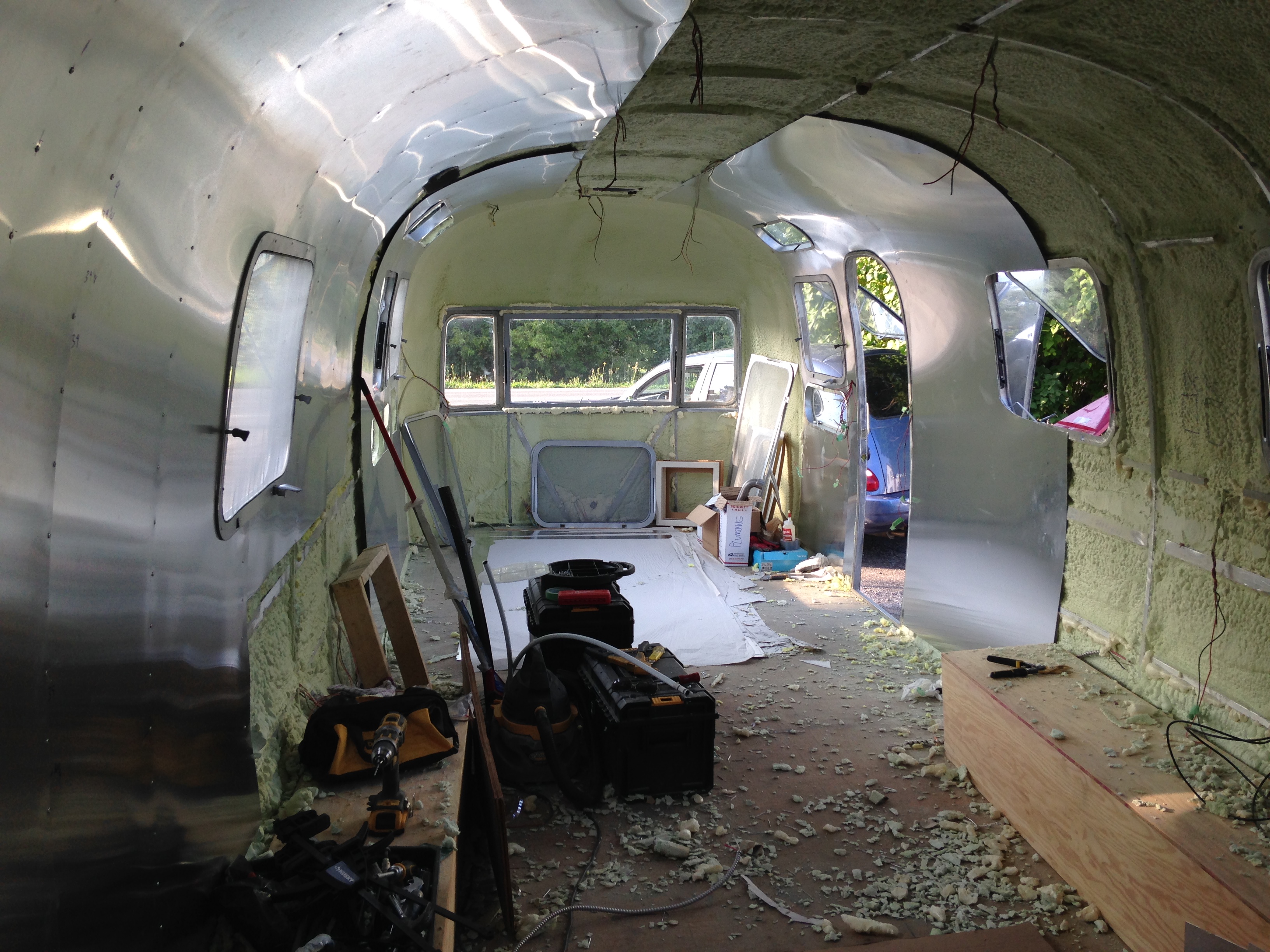 Interior Walls Airstream Trailer Complete Renovation